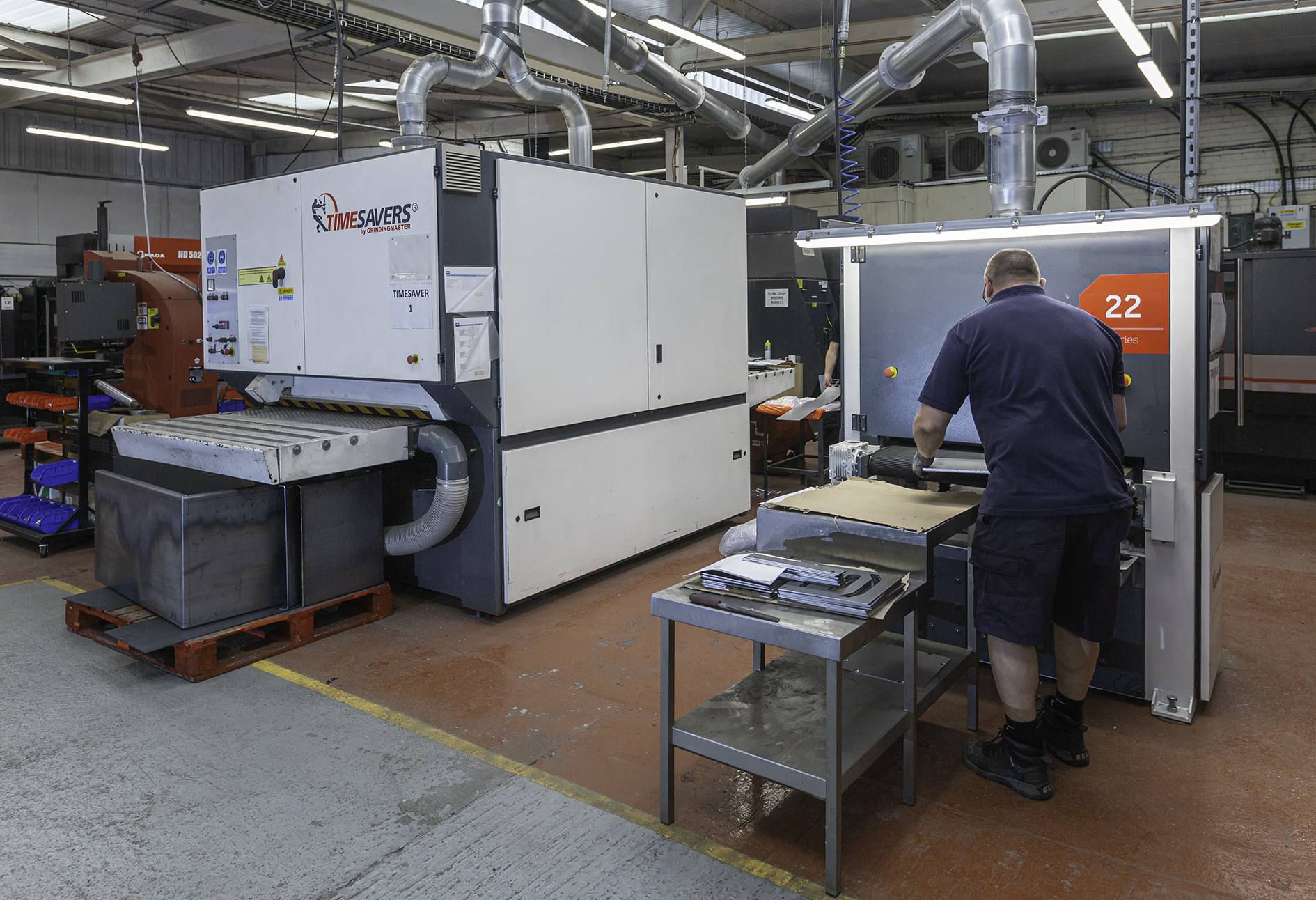 High quality sheet metal finishes at Alphin Pans Timesavers