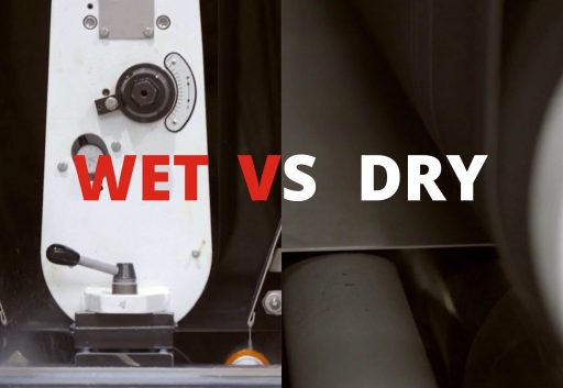 Wet versus dry machine for deburring or finishing 1