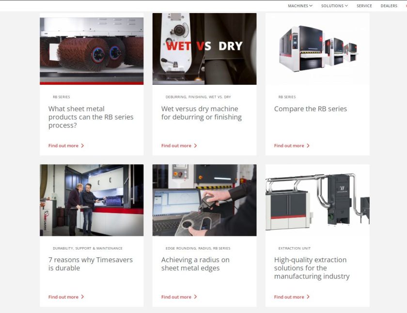 Deburring stainless steel Timesavers